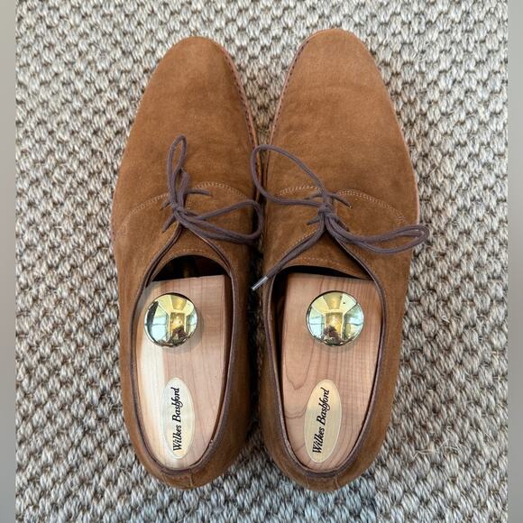 Men’s Gravati Brown Suede Lace Up Dress Shoe Size 8.5 Made in Italy - Picture 4 of 10